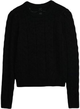 GAP FEMME POINTELLE CREW Dámsky sveter, čierna, veľkosť
