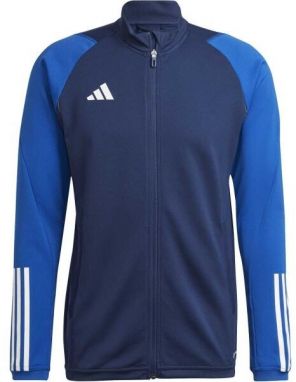 adidas TIRO 23 TOP Juniorská futbalová mikina, tmavo modrá, veľkosť