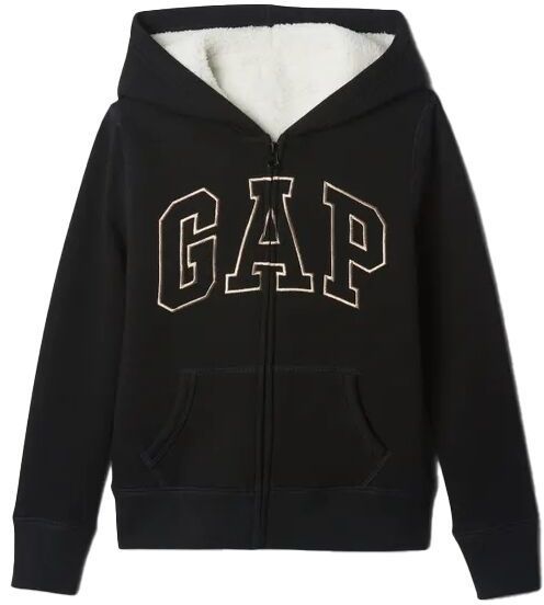 GAP V-COZY LOGO Dievčenská mikina, čierna, veľkosť