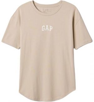 GAP BOYFRIEND Dámske tričko, béžová, veľkosť