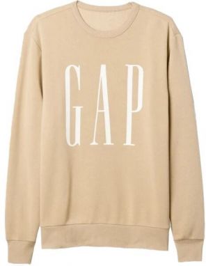 GAP FLEECE Pánska mikina, béžová, veľkosť