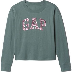 GAP V-LS ELV LOGO Dievčenské tričko, khaki, veľkosť