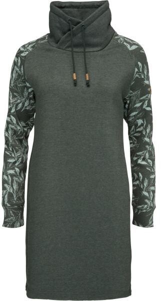 LOAP EBNERA Dámske mikinové šaty, zelená, veľkosť