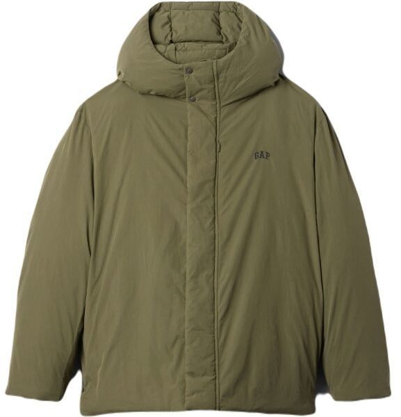 GAP INTL HOODED LOGO Pánska bunda, khaki, veľkosť