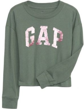 GAP V-LS ELV LOGO Dievčenské tričko, khaki, veľkosť