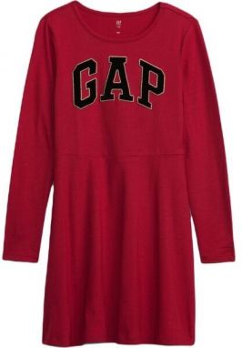 GAP V-FRCH LOGO Dievčenské šaty, červená, veľkosť
