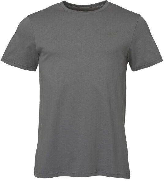 4F TSHIRT SMALL LOGO Pánske tričko, tmavo sivá, veľkosť