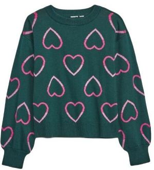 GAP V-INTARSIA Dievčenský sveter, tmavo zelená, veľkosť