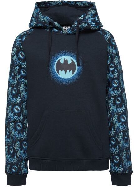 Warner Bros BATMAN POWER HOODIE Chlapčenská mikina, tmavo modrá, veľkosť 128-134