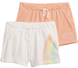 GAP V-SP LOGO 2PK Dievčenské kraťasy, biela, veľkosť