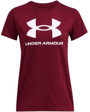 Under Armour LIVE SPORTSTYLE GRAPHIC SS Dámske tričko, vínová, veľkosť