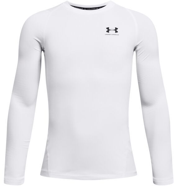 Under Armour COLDGEAR Chlapčenské  tričko s dlhým rukávom, biela, veľkosť M
