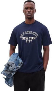 GAP ATHLETIC NEW YORK CITY Pánske tričko, tmavo modrá, veľkosť
