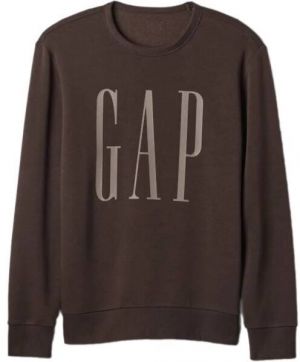 GAP FLEECE Pánska mikina, hnedá, veľkosť