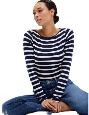 GAP MOD BATEAU Dámske tričko, tmavo modrá, veľkosť