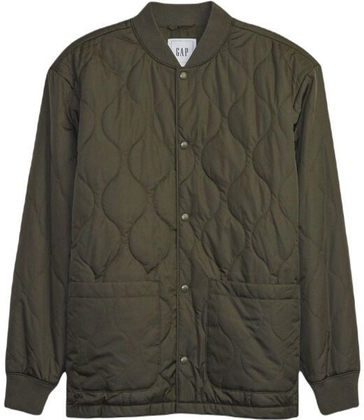 GAP V-QUILTED Pánska bunda, khaki, veľkosť