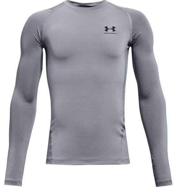 Under Armour HG ARMOUR LS Chlapčenské  tričko s dlhým rukávom, sivá, veľkosť S