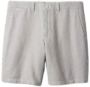 GAP LINEN FIXED WAIST Pánske kraťasy, sivá, veľkosť