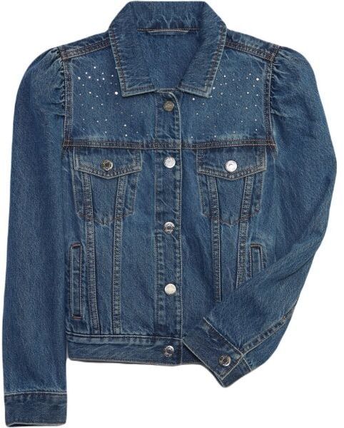 GAP JKT - PUFF Dievčenská bunda, modrá, veľkosť