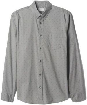 GAP STRETCH POPLIN Pánska košeľa, sivá, veľkosť