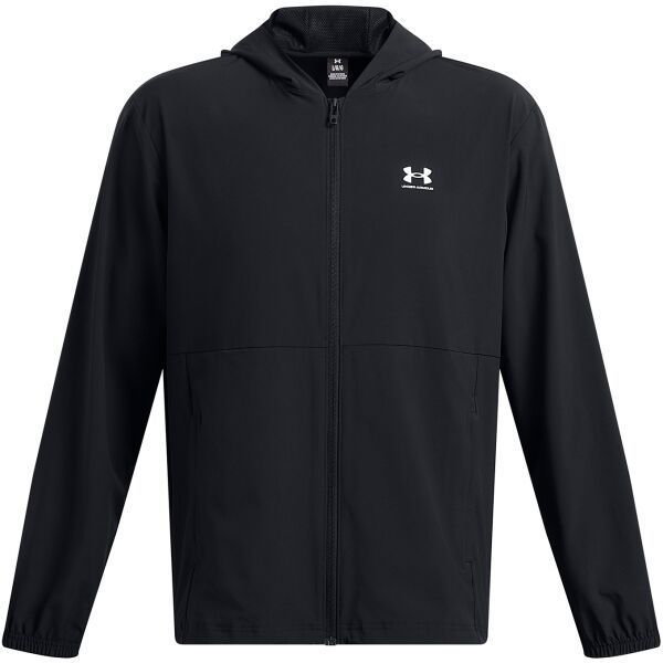 Under Armour VIBE WOVEN WINDBREAKER Pánska bunda, čierna, veľkosť L