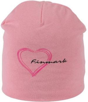 Finmark CHILDREN’S HAT Detská zimná čiapka, ružová, veľkosť UNI
