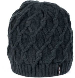 Finmark WINTER HAT Dámska zimná pletená čiapka, tmavo modrá, veľkosť UNI