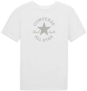 Converse STANDARD FIT CENTER FRONT CHUCK PATCH CORE TEE Unisex tričko, biela, veľkosť