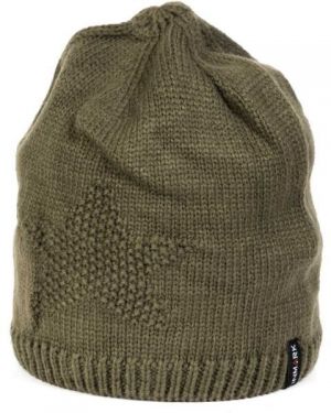 Finmark WINTER HAT Dámska zimná pletená čiapka, khaki, veľkosť UNI