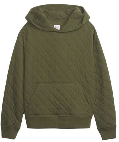 GAP QUILTED CREW Chlapčenská mikina, khaki, veľkosť