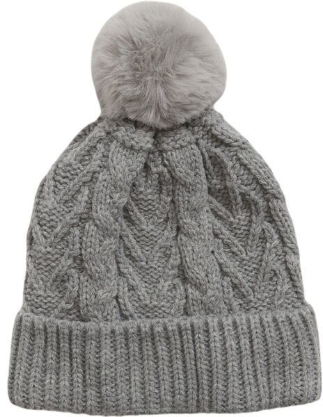 GAP V-CABLE Dievčenská čiapka, sivá, veľkosť