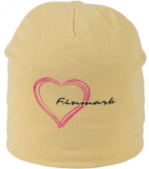 Finmark CHILDREN’S HAT Detská zimná čiapka, béžová, veľkosť UNI