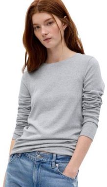 GAP LS MOD CREW Dámske tričko, sivá, veľkosť