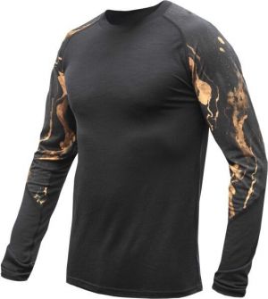 Sensor MERINO IMPRESS Pánske tričko s dlhým rukávom, čierna, veľkosť