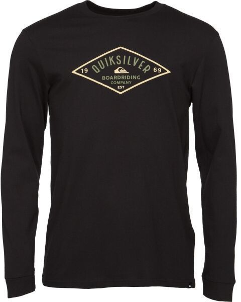Quiksilver DIAMOND LOGO LS Pánske tričko, čierna, veľkosť