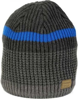 Finmark WINTER HAT Pánska zimná pletená čiapka, tmavo sivá, veľkosť