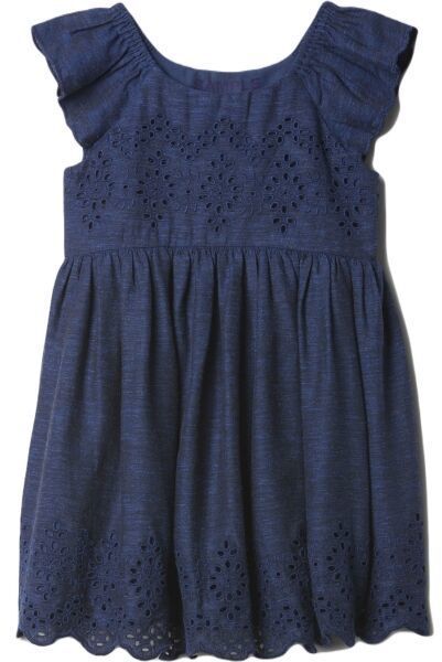 GAP EYELET Dievčenské šaty, tmavo modrá, veľkosť 4Y