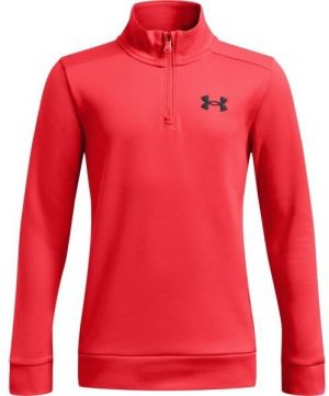 Under Armour ARMOUR FLEECE 1/4 ZIP Chlapčenská mikina, červená, veľkosť