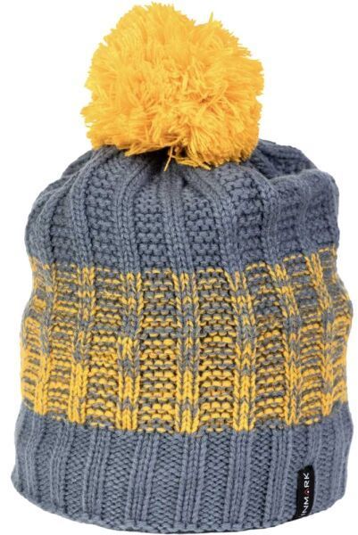Finmark WINTER HAT Dámska zimná pletená čiapka, sivá, veľkosť