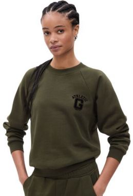 GAP NEW RAGLAN CREW Dámska mikina, khaki, veľkosť