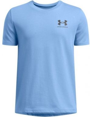 Under Armour SPORTSTYLE LEFT CHEST SS Chlapčenské polo Tričko s krátkym rukávom, svetlomodrá, veľkosť S