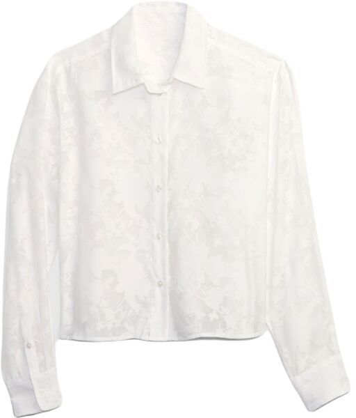 GAP LS CROPPED Dámska košeľa, biela, veľkosť