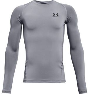 Under Armour HG ARMOUR LS Chlapčenské  tričko s dlhým rukávom, sivá, veľkosť M