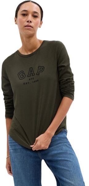 GAP ORGANIC VINTAGE Dámske tričko, khaki, veľkosť