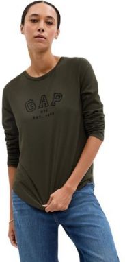 GAP ORGANIC VINTAGE Dámske tričko, khaki, veľkosť