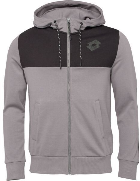 Lotto TRAINING PURE FULL-ZIP HOODIE Pánska mikina, sivá, veľkosť