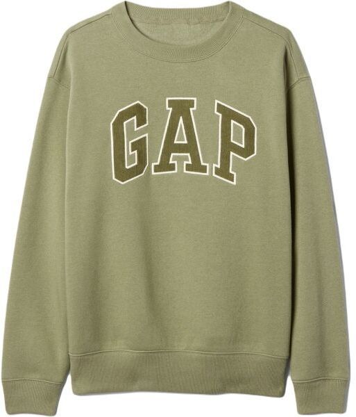 GAP V-GAP HERITAGE CREW Dámska mikina, khaki, veľkosť