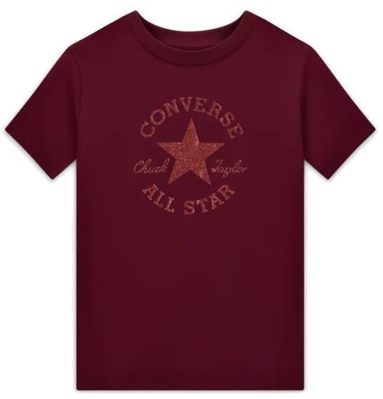 Converse STANDARD FIT CENTER FRONT CHUCK PATCH CORE TEE Unisex tričko, vínová, veľkosť