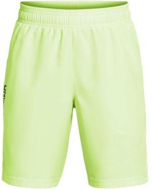 Under Armour WOVEN WORDMARK Chlapčenské krátke nohavice, svetlo zelená, veľkosť M