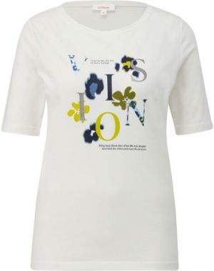 s.Oliver RL T-SHIRT Dámske tričko, biela, veľkosť